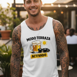 Camiseta de tirantes “Modo Terraza Activado”
