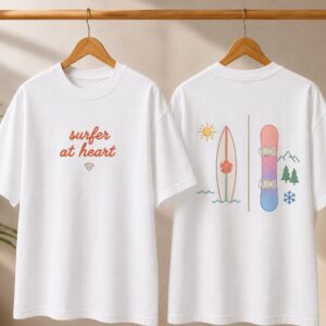 camiseta Surf at Heart 🏄‍♂️🏂🩷💎