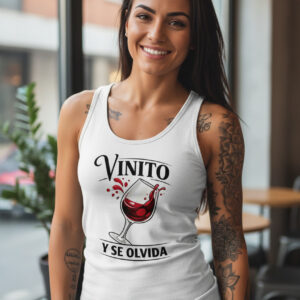 Camiseta de tirantes “Vinito y se te olvida”